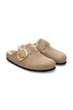 Obuća Kućne papuče od brušene kože Birkenstock Boston Big Buckle Shearling 1030444 bež