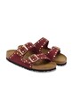 Obuwie Birkenstock klapki zamszowe Arizona Rivet 1030463 czerwony