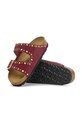 Birkenstock klapki zamszowe Arizona Rivet 1030463 czerwony