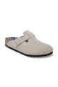 Birkenstock klapki zamszowe Boston Varsity 1030615 szary AW25