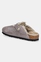 Obuwie Birkenstock klapki zamszowe Boston Shimmering Shearling 1030887 fioletowy
