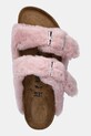 Birkenstock kapcie wełniane Arizona Shearling Upper różowy 1030274