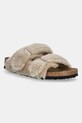 Birkenstock kapcie Arizona Shearling Upper beżowy 1030275