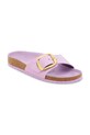 Birkenstock klapki skórzane Madrid Big Buckle 1030296.Crocus fioletowy AW25