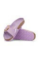 Birkenstock klapki skórzane Madrid Big Buckle 1030296.Crocus fioletowy