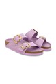 Obuwie Birkenstock klapki skórzane Arizona Big Buckle 1030328 fioletowy