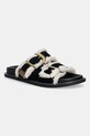 Steve Madden klapki zamszowe Arch-F płaski czarny 11005031.015