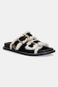 Steve Madden klapki zamszowe Arch-F płaski czarny 11005031.015