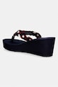 Obuwie Tommy Hilfiger japonki damskie TH WEDGE BRAIDED SUMMER FW0FW09198 granatowy