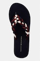 Tommy Hilfiger japonki damskie TH WEDGE BRAIDED SUMMER granatowy FW0FW09198