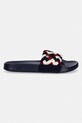 Tommy Hilfiger klapki damskie TH BRAIDED POOL SLIDE FW0FW09203 granatowy SS26