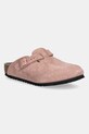 Birkenstock klapki zamszowe dziecięce Boston Planet friendly różowy 1030464.