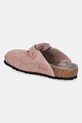 Dziewczynka Birkenstock klapki zamszowe dziecięce Boston 1030464. różowy
