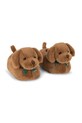 Konges Sløjd kapcie dziecięce SAUSAGE DOG FOOTIES KS105189.9BYA brązowy AW25