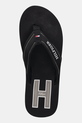 Žabky Tommy Hilfiger TH H PADDED BEACH SANDAL černá FM0FM05536