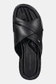 Kožené šľapky Tommy Hilfiger PREMIUM TH CC LTH SANDAL čierna FM0FM05504