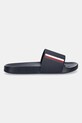 Pantofle Tommy Hilfiger CORPORATE TEXTURED POOL SLIDE FM0FM05618 námořnická modř AW25
