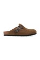 Birkenstock klapki zamszowe Boston brązowy 1030667.DarkTea