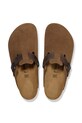 Obuwie Birkenstock klapki zamszowe Boston 1030667.DarkTea brązowy