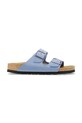 Birkenstock klapki skórzane Arizona niebieski 1030862