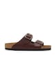 Birkenstock klapki skórzane Arizona Vintage Wood Wire Buckle Planet friendly brązowy 1030702.Roast