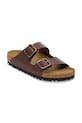 Birkenstock klapki skórzane Arizona Vintage Wood Wire Buckle 1030702.Roast brązowy AW25