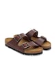 Obuwie Birkenstock klapki skórzane Arizona Vintage Wood Wire Buckle 1030702.Roast brązowy