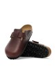 Birkenstock klapki skórzane Boston Vintage Wood Wire Buckle 1030703 brązowy