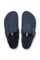 Birkenstock klapki zamszowe Boston Shearling granatowy 1030657