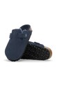 Birkenstock klapki zamszowe Boston Shearling 1030657 granatowy