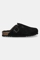 Scholl klapki zamszowe OLIVIER F325751004 czarny AW25