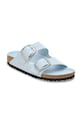 Birkenstock klapki skórzane Arizona Big Buckle 1030374 niebieski AW25
