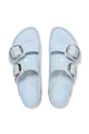 Birkenstock klapki skórzane Arizona Big Buckle niebieski 1030374