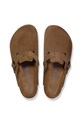 Birkenstock suede sliders Boston brown 1030814