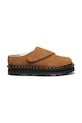 Δερμάτινες παντόφλες Dr. Martens ZebZag AnyWair Warm Lined Mule ίσια πλατφόρμα καφέ DM41731200