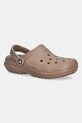 Crocs kapcie Classic Lined Clog brązowy 203591.2Q9