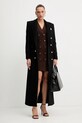 Kabát s příměsí vlny Elisabetta Franchi CP00256E2 černá AW25