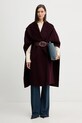 Elisabetta Franchi poncho wełniane CP67D56E2 bordowy AW25