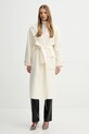 Elisabetta Franchi płaszcz wełniany CP68D56E2 beżowy AW25