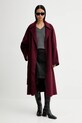 Calvin Klein haină cu lână LV040WL571 burgundia AW25