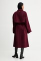 Îmbrăcăminte Calvin Klein haină cu lână LV040WL571 burgundia