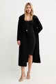 Simona Corsellini płaszcz wełniany A25CPCPV0101 czarny AW25
