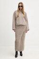 Μάλλινο παλτό BOSS 50543170 μπεζ AW25