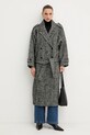 Pinko płaszcz z dodatkiem wełny 105562.A2SE czarny AW25