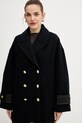Pinko płaszcz z domieszką wełny granatowy 105559.A2SH
