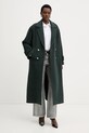 Pinko płaszcz z dodatkiem wełny 105770.A2SM zielony AW25