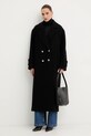 Pinko płaszcz z dodatkiem wełny 105770.A2SM czarny AW25