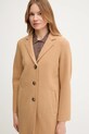 OUI płaszcz wełniany 79918 beżowy