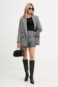 Pinko płaszcz z dodatkiem wełny 106099.A2ZU szary AW25