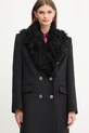 Versace Jeans Couture płaszcz z dodatkiem wełny czarny 79HAT418.N0342
